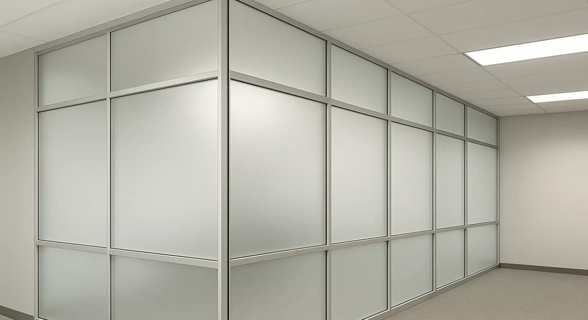 Frosted Glass Privacy Partitions